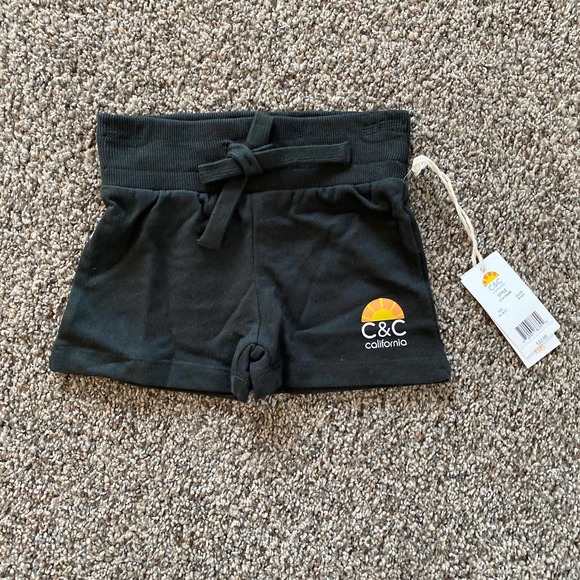 C&C California Other - C&C California Black Kids Terry Shorts - Size 4/5